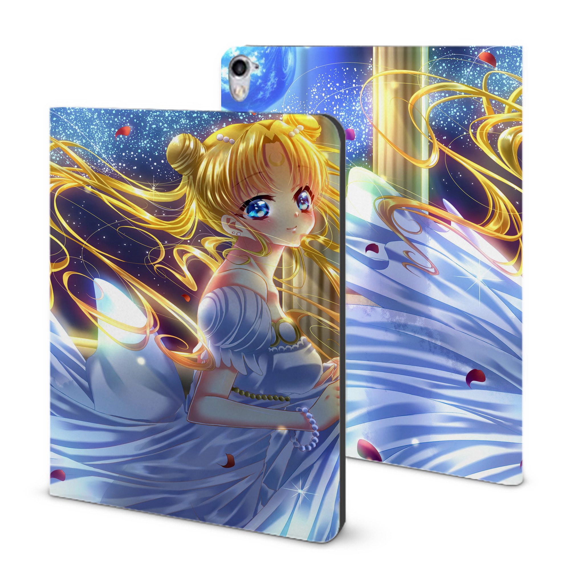 （画像用） 美少女戦士セーラームーン Sailor Moon IPad ケース ブック型 PUレザー TPU 耐衝撃 軽量 薄型 ペン収納なし 全面保護 IPad 各モデル対応
